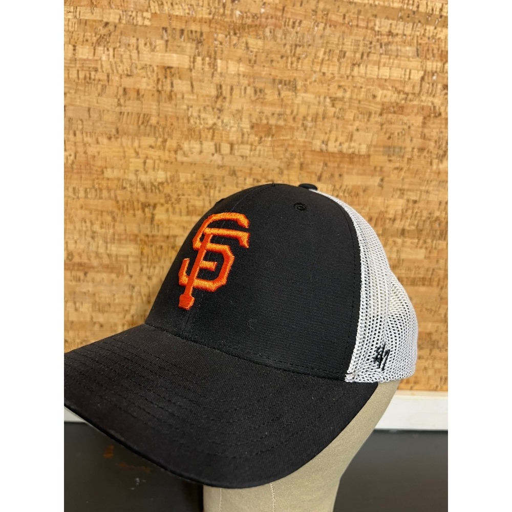 47 Brand San Francisco Giants MLB Trucker Hat Black White Orange Snapback OSFA